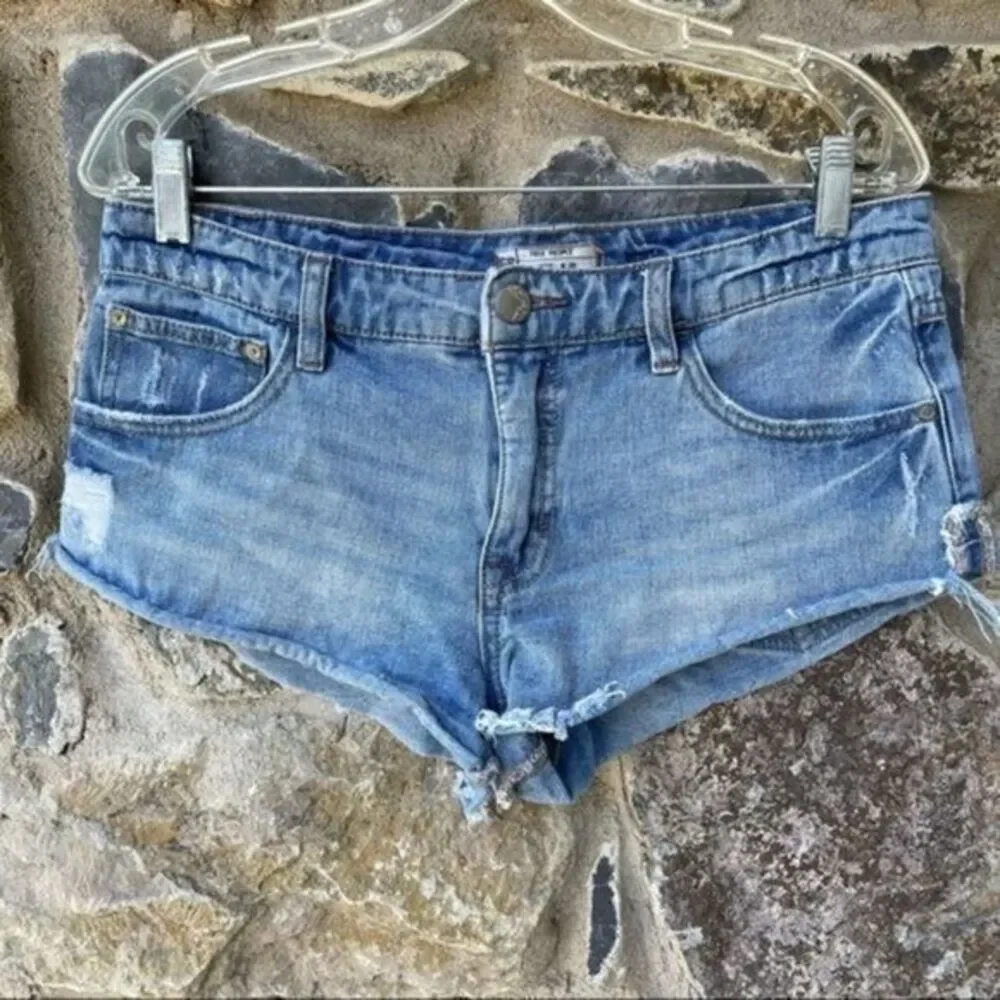 Free People High Cut/Rise Rolled Up Short Shorts